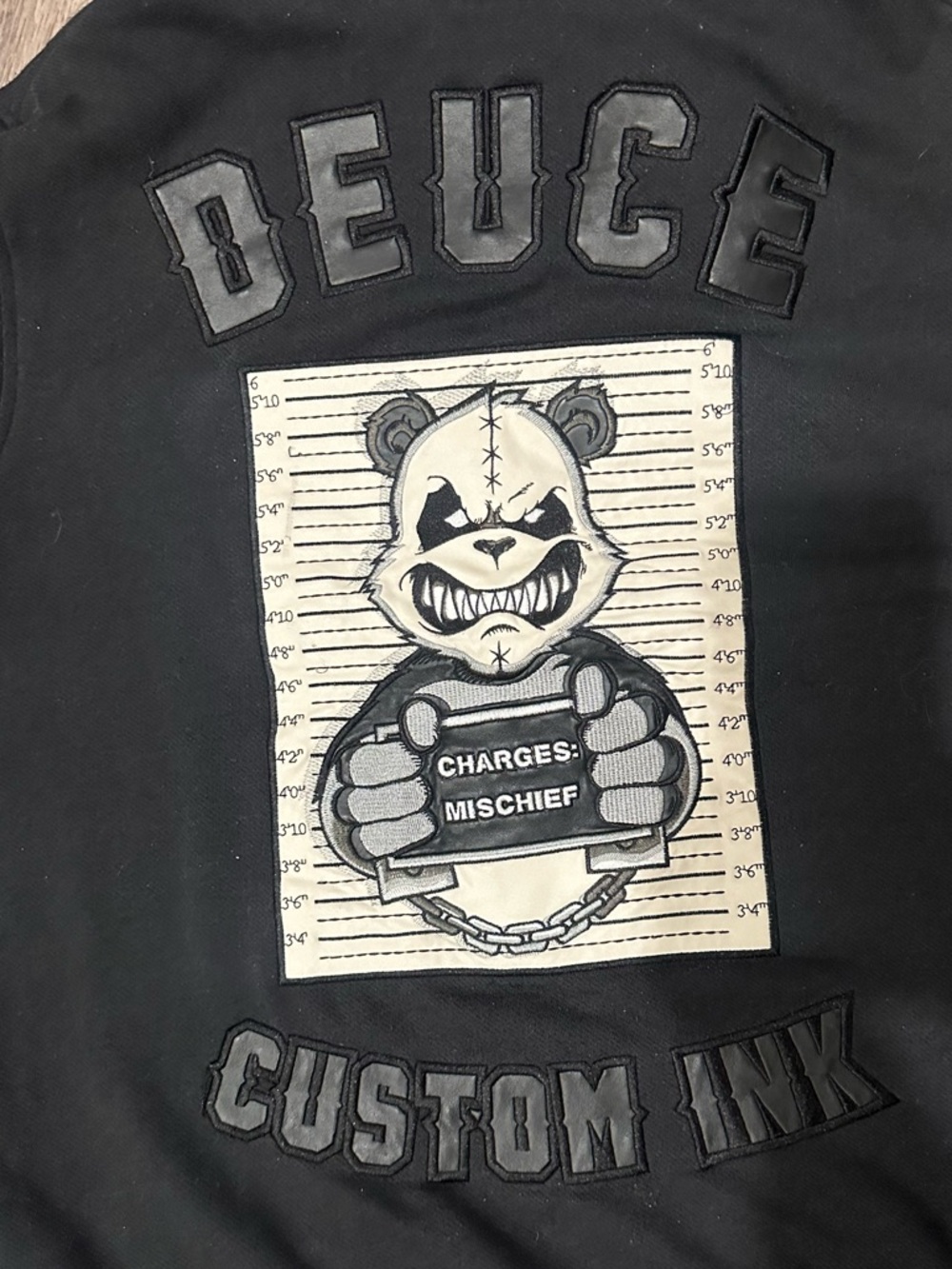Deuce Custom Ink Black Graphic Hoodie by Jason Dussalt - Mischief Panda